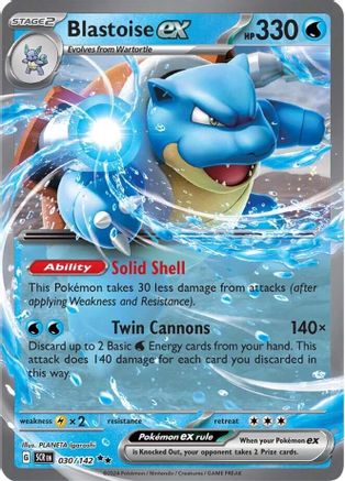 Blastoise ex 030/142 [SV07 Stellar Crown]  - Holofoil
