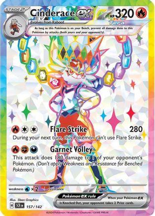 Cinderace ex 157/142 [SV07 Stellar Crown]  - Holofoil