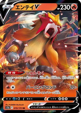 Entei V - 019/172 (019/172) [JP S12a VSTAR Universe] Holofoil