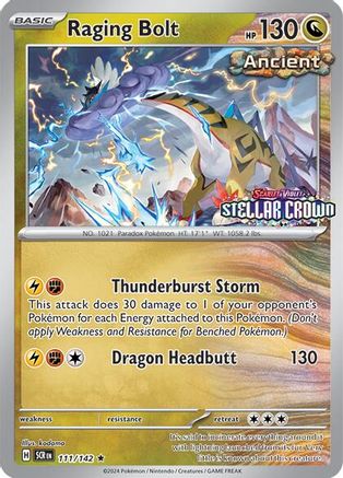 Raging Bolt (Cosmo Holo) (Best Buy) 111/142 [Miscellaneous Cards & Products]  - Holofoil