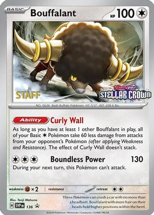 Bouffalant 136 [SV Scarlet & Violet Promo Cards]  - Reverse Holofoil