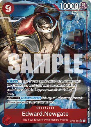 Edward.Newgate (OP02-004) (Alternate Art) (OP02-004)  [Premium Booster -The Best-] Foil