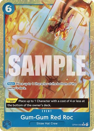 Gum-Gum Red Roc (Alternate Art) (OP04-056)  [Premium Booster -The Best-] Foil