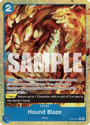 Hound Blaze (Alternate Art) (OP05-057)  [Premium Booster -The Best-] Foil