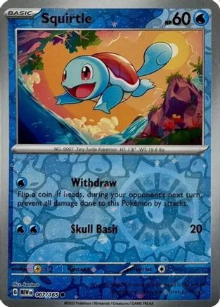 Squirtle 007/165 [Miscellaneous Cards & Products]  - Holofoil