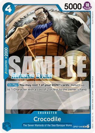Crocodile (ST15 - ST20 Release Event Winner Pack) (OP07-040)  [One Piece Promotion Cards] Foil