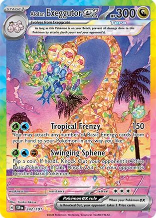 Alolan Exeggutor ex 242/191  - Holofoil