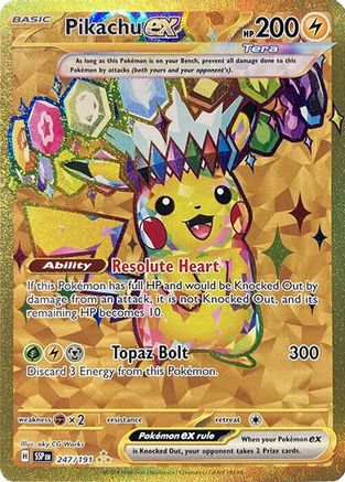 Pikachu ex 247/191 [SV08 Surging Sparks]  - Holofoil