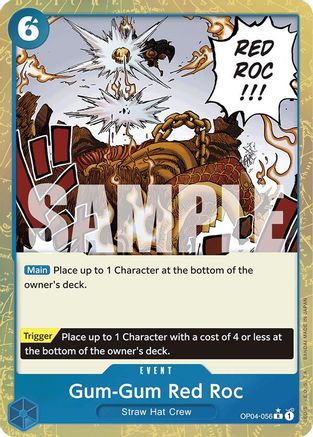 Gum-Gum Red Roc (Textured Foil) (OP04-056)  [Premium Booster -The Best-] Foil