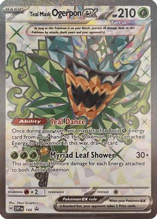 Teal Mask Ogerpon ex 166 [SV Scarlet & Violet Promo Cards]  - Holofoil