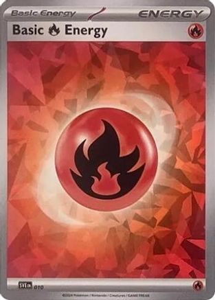 Basic Fire Energy (Cracked Ice Holo) 010 [SVE Scarlet & Violet Energies]  - Holofoil