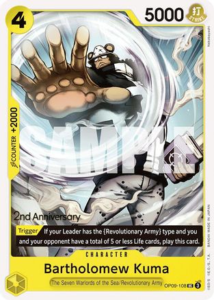 Bartholomew Kuma (OP09-108)  [Emperors in the New World: 2nd Anniversary Tournament Cards]
