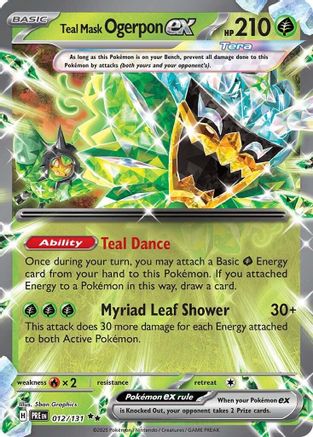 Teal Mask Ogerpon ex 012/131 [SV Prismatic Evolutions]  - Holofoil