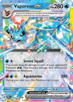 Vaporeon ex 023/131 [SV Prismatic Evolutions]  - Holofoil