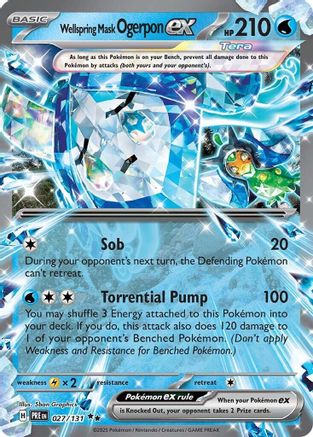 Wellspring Mask Ogerpon ex 027/131 [SV Prismatic Evolutions]  - Holofoil