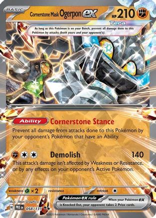 Cornerstone Mask Ogerpon ex 058/131 [SV Prismatic Evolutions]  - Holofoil