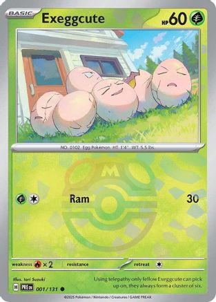 Exeggcute (Master Ball Pattern) 001/131 [SV Prismatic Evolutions]  - Holofoil