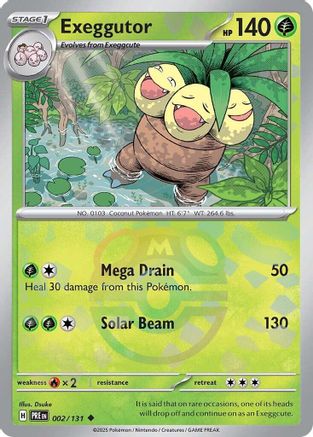 Exeggutor (Master Ball Pattern) 002/131 [SV Prismatic Evolutions]  - Holofoil
