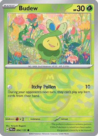 Budew (Master Ball Pattern) 004/131 [SV Prismatic Evolutions]  - Holofoil