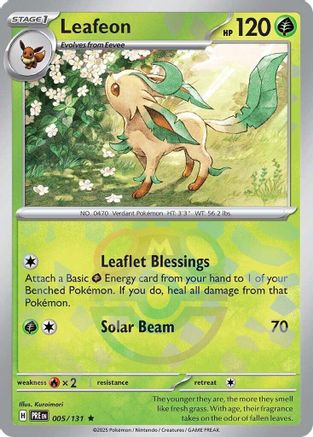 Leafeon (Master Ball Pattern) 005/131 [SV Prismatic Evolutions]  - Holofoil