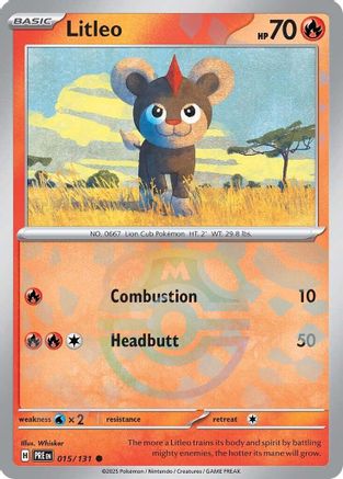 Litleo (Master Ball Pattern) 015/131 [SV Prismatic Evolutions]  - Holofoil