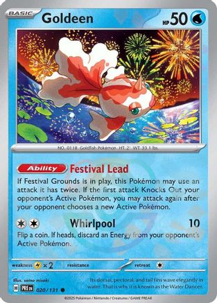 Goldeen (Master Ball Pattern) 020/131 [SV Prismatic Evolutions]  - Holofoil