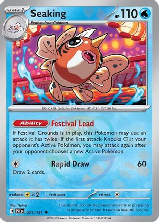 Seaking (Master Ball Pattern) 021/131 [SV Prismatic Evolutions]  - Holofoil