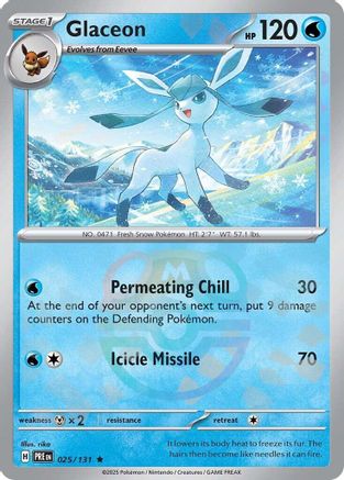 Glaceon (Master Ball Pattern) 025/131 [SV Prismatic Evolutions]  - Holofoil
