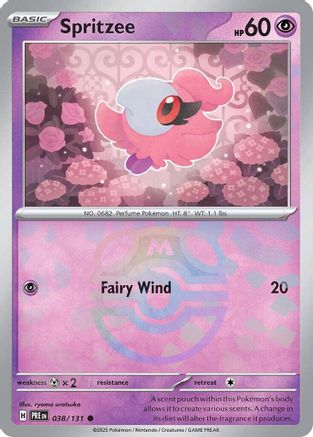 Spritzee (Master Ball Pattern) 038/131 [SV Prismatic Evolutions]  - Holofoil