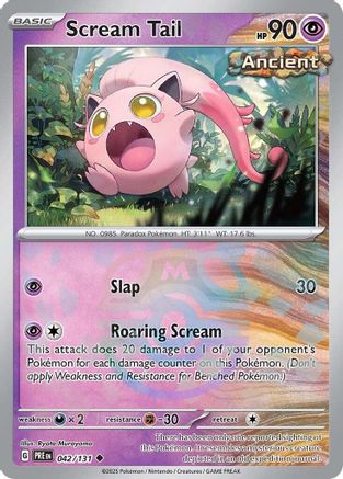 Scream Tail (Master Ball Pattern) 042/131 [SV Prismatic Evolutions]  - Holofoil