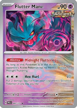 Flutter Mane (Master Ball Pattern) 043/131 [SV Prismatic Evolutions]  - Holofoil
