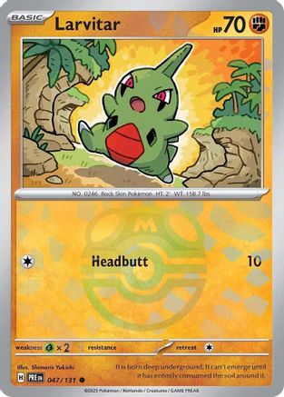 Larvitar (Master Ball Pattern) 047/131 [SV Prismatic Evolutions]  - Holofoil