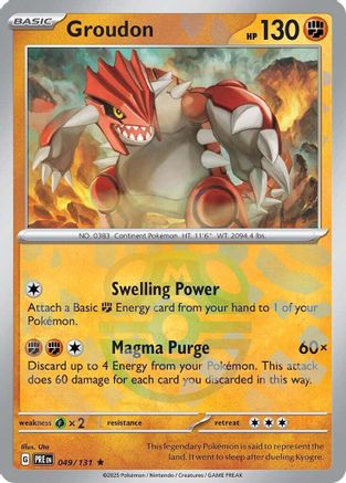 Groudon (Master Ball Pattern) 049/131 [SV Prismatic Evolutions]  - Holofoil