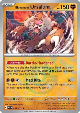 Bloodmoon Ursaluna (Master Ball Pattern) 054/131 [SV Prismatic Evolutions]  - Holofoil