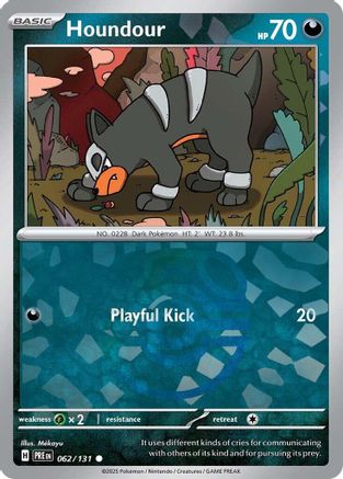 Houndour (Master Ball Pattern) 062/131 [SV Prismatic Evolutions]  - Holofoil