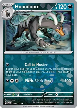 Houndoom (Master Ball Pattern) 063/131 [SV Prismatic Evolutions]  - Holofoil