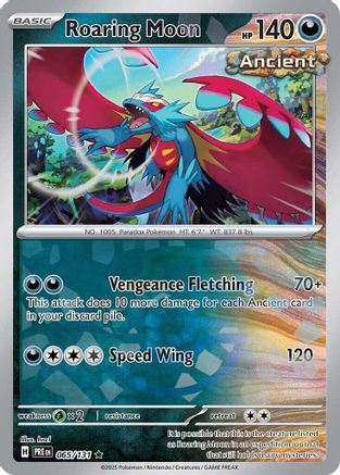 Roaring Moon (Master Ball Pattern) 065/131 [SV Prismatic Evolutions]  - Holofoil
