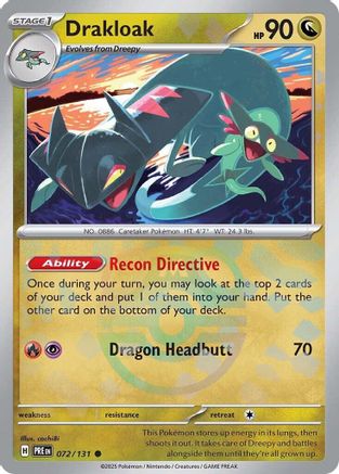 Drakloak (Master Ball Pattern) 072/131 [SV Prismatic Evolutions]  - Holofoil
