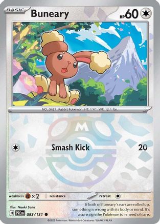 Buneary (Master Ball Pattern) 083/131 [SV Prismatic Evolutions]  - Holofoil