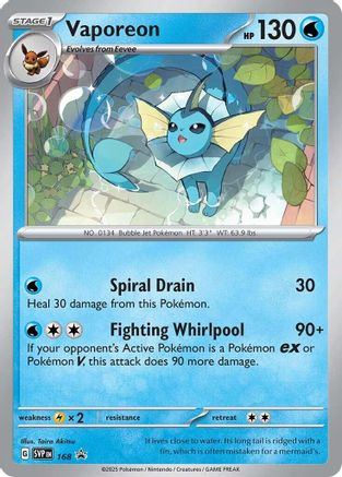 Vaporeon 168 [SV Scarlet & Violet Promo Cards]  - Holofoil