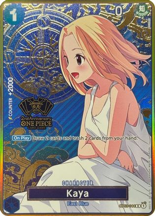 Kaya (One Piece Japanese Version 2nd Anniversary Set) (OP03-044)  [One Piece Promotion Cards] Foil