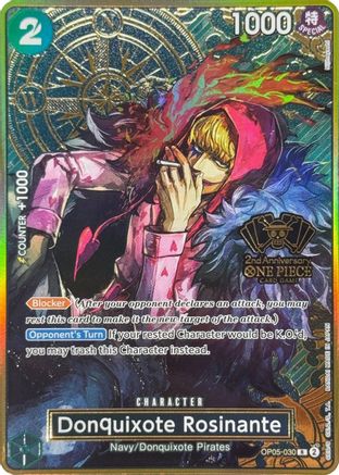 Donquixote Rosinante (One Piece Japanese Version 2nd Anniversary Set) (OP05-030)  [One Piece Promotion Cards] Foil
