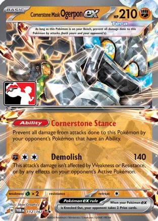 Cornerstone Mask Ogerpon ex 112 [Prize Pack Series Cards]  - Holofoil