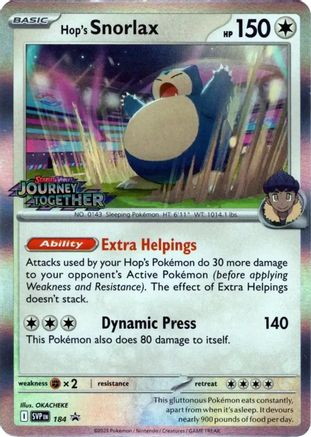 Hop's Snorlax 184 [SV Scarlet & Violet Promo Cards]  - Holofoil