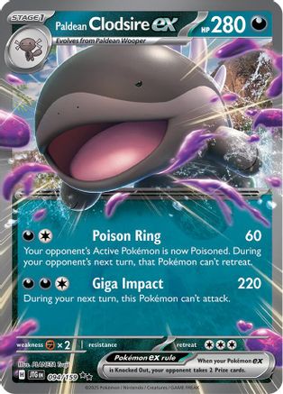 Paldean Clodsire ex 094/159 [SV09 Journey Together]  - Holofoil