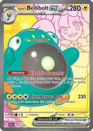 Iono's Bellibolt ex 172/159 [SV09 Journey Together]  - Holofoil
