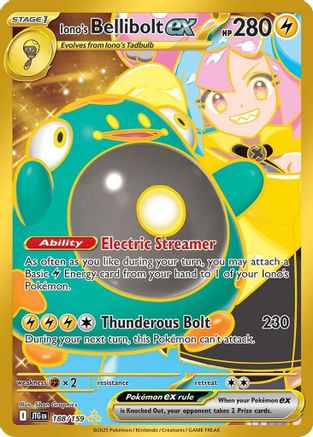 Iono's Bellibolt ex 188/159 [SV09 Journey Together]  - Holofoil
