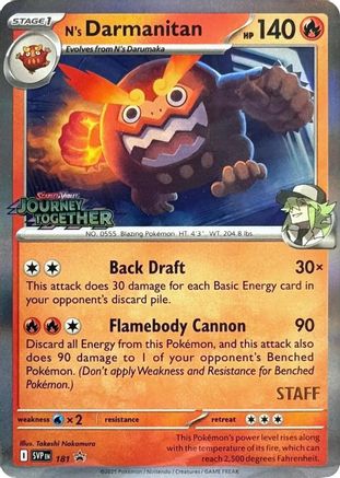 N's Darmanitan 181 [SV Scarlet & Violet Promo Cards]  - Holofoil