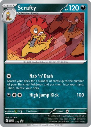 Scrafty 188 [SV Scarlet & Violet Promo Cards]  - Holofoil