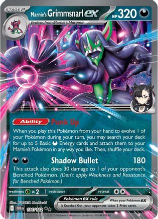Marnie's Grimmsnarl ex 136/182 [SV10 Destined Rivals]  - Holofoil
